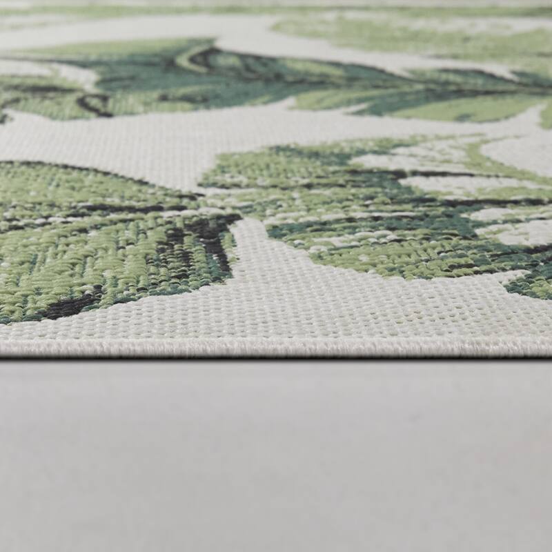 Estrin Tropical Leaf Indoor/Outdoor Area Rug
