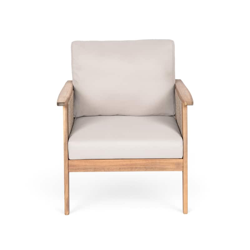 Christopher Knight Home - Riley Outdoor 4-piece Acacia Wood and Rope Sectional Patio Sofa Set