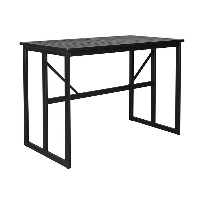 Iron Outdoor Dining Set with Acacia Wood Armrest Suitable For Patio, Balcony Or Backyard