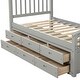preview thumbnail 6 of 8, Twin Size Low Loft Bed Storage Bed Solid Wood Bed with 6 Drawers,Paint Surface,Environmentally Friendly Materials,Gray