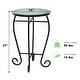 preview thumbnail 26 of 31, Costway Mosaic Side Table Accent Table Round Balcony Bistro End Table