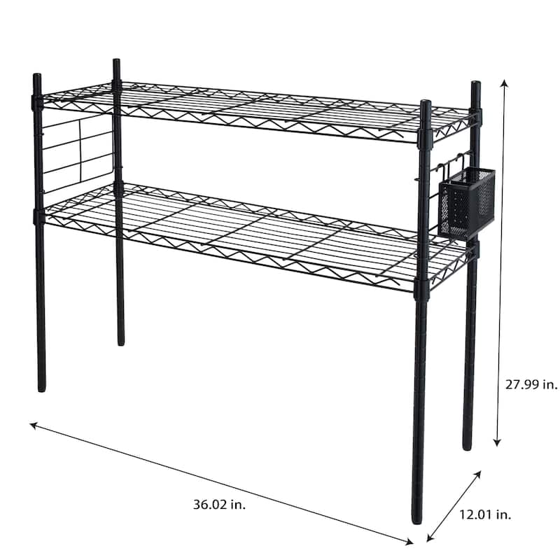 Organize it All Steel Etagere Adjustable Shelves - 36"x 12"x 28"
