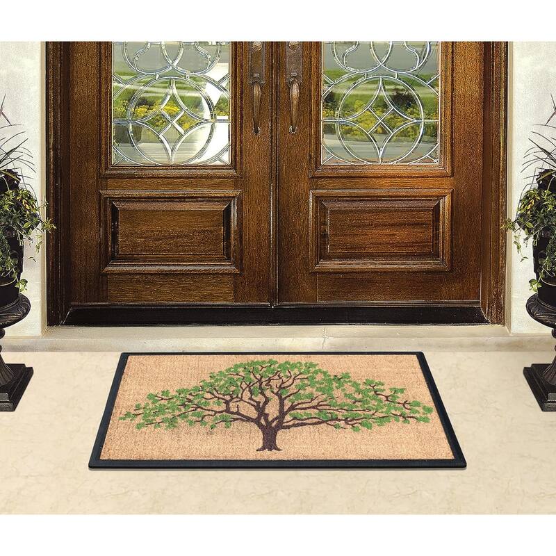 A1HC Natural Coir & Rubber Door Mat, 30x48, Thick Durable Doormats for Outdoor Entrance