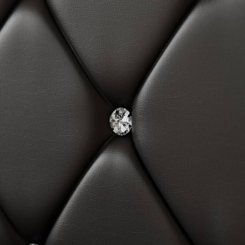 Javlergo Twin/Full/Queen Size Bed Frame with Headboard Upholstered Tufted PU Leather Platform Bed Frame with 4 Storage Drawers