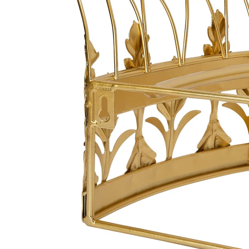Decorative Metal Curtain or Canopy Crown - 29.0"L x 13.8"W x 7.9"H