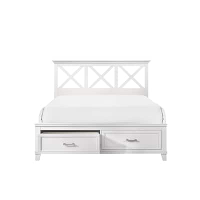 Luxurious King-Size Storage Bed with Stylish Headboard for Ultimate Comfort