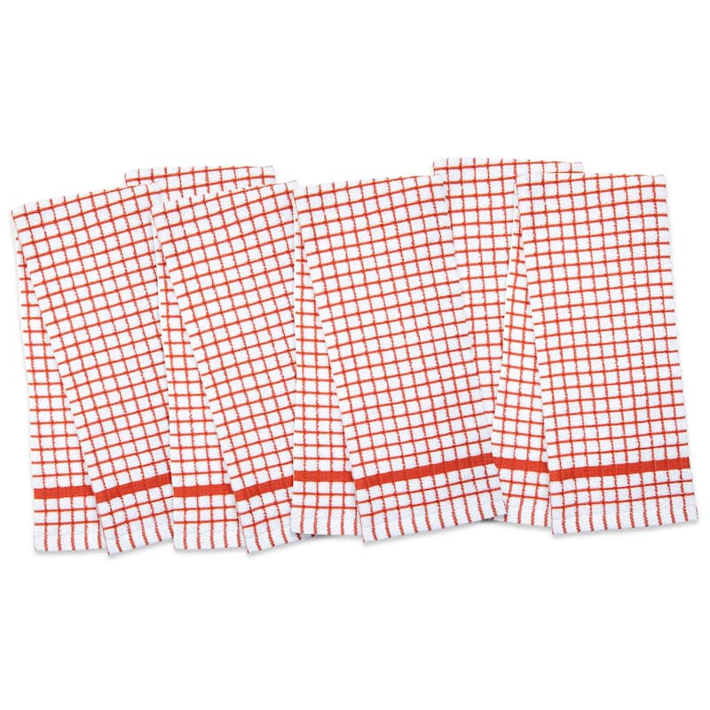 The Sloppy Chef Classic Checkered 6-Piece Kitchen Towels - 15x25