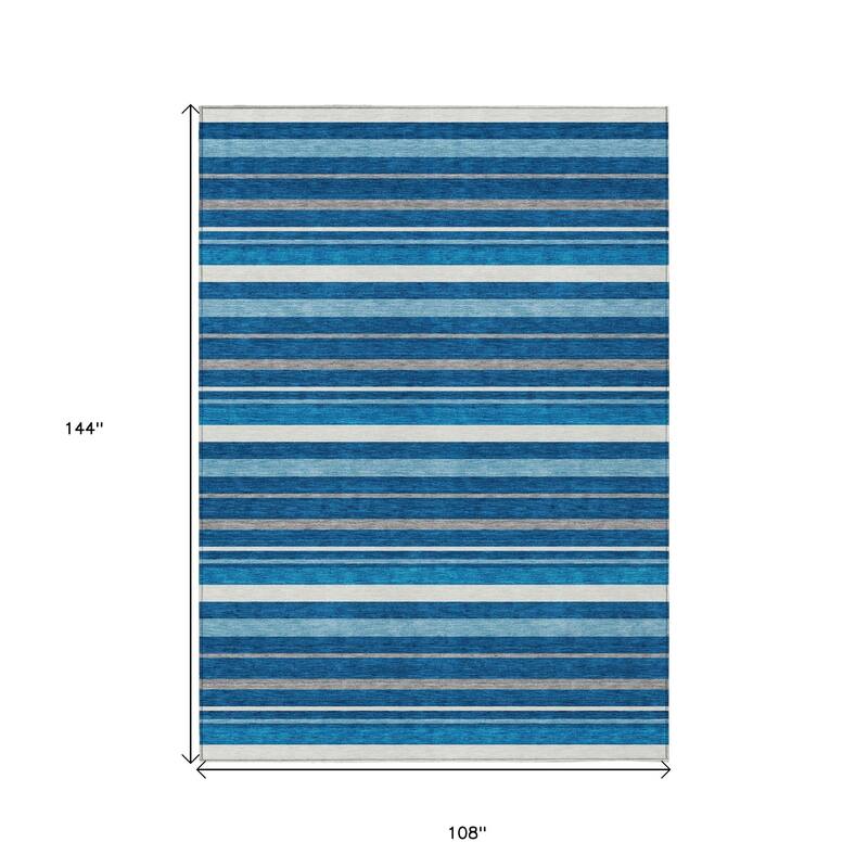 HomeRoots Striped Transitional Rectangle Outdoor Rug