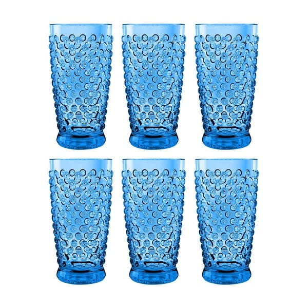 Abode Homewares Hobnail Acrylic Drinking Glasses - 20 oz - Set of 6 - On  Sale - Bed Bath & Beyond - 39883341