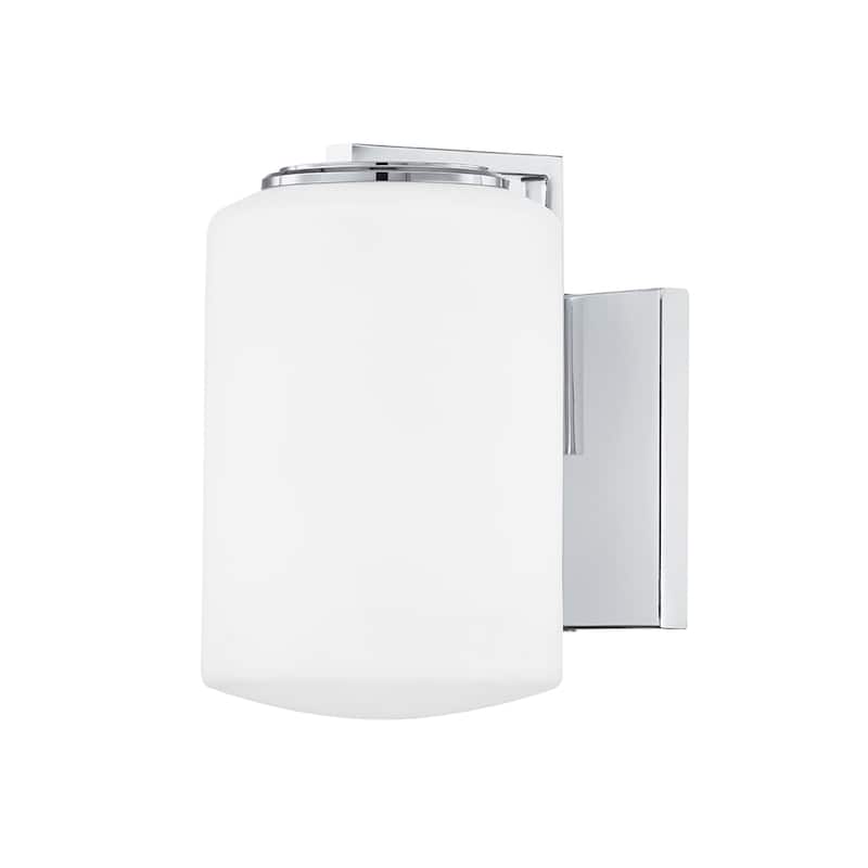 Mitzi by Hudson Valley Chantal 1-light Polished Chrome Bath Bracket with Opal Matte Glass - Polished Chrome - Polished Chrome