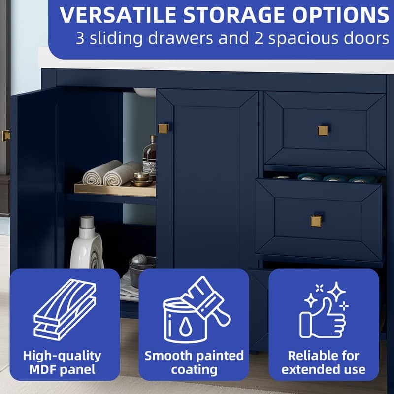 Moasis 36"/42" Bathroom Vanity Cabinet with Sink