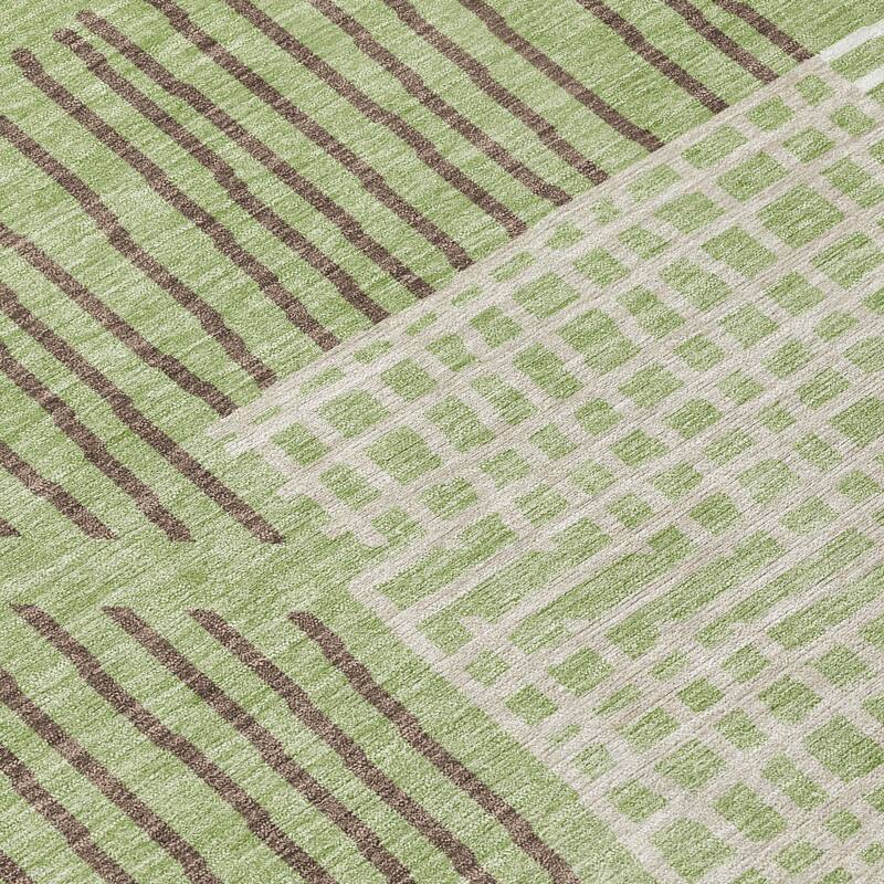 Machine Washable Indoor/ Outdoor Casual Contemporary Chantille Rug