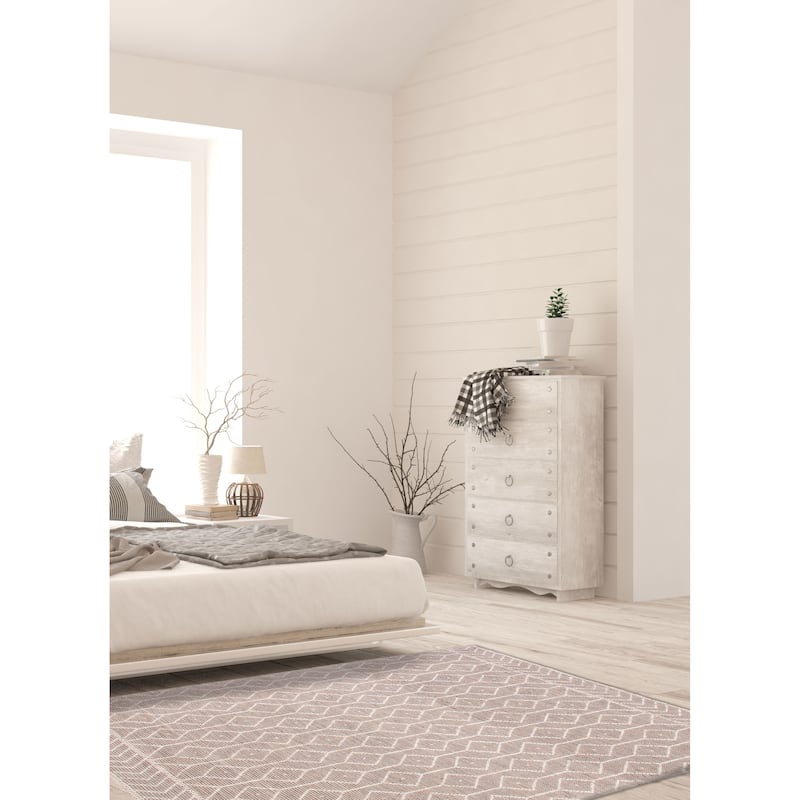 ECARPETGALLERY Braid weave Sienna Grey Wool Rug - 6'0 x 9'3
