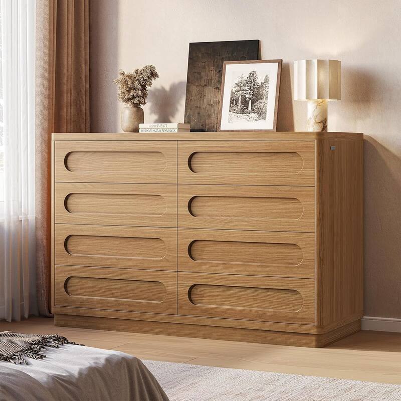 Dresser for Bedroom with 47.2" Deep Drawers TV Stand Chest of Drawers