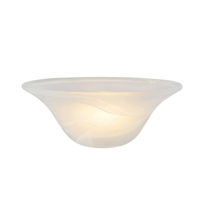 Aspen Creative Torchiere/Swag/Pendant/Island Fixture Glass Shade.Alabaster Finish.4-3/4" Height x 12-1/4" Diameter