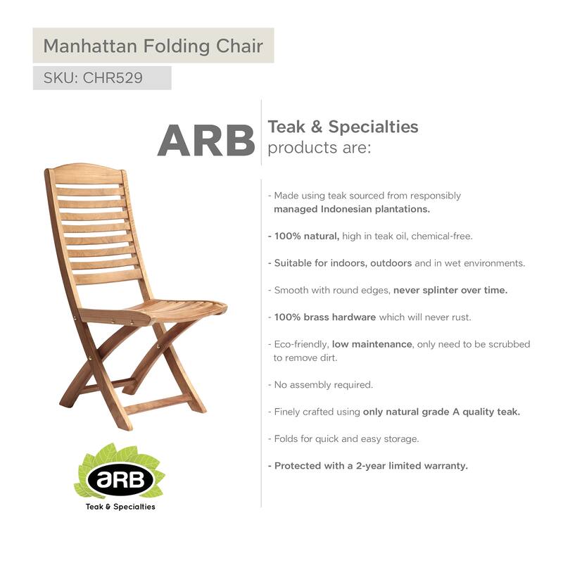 Teak Folding Chair Manhattan