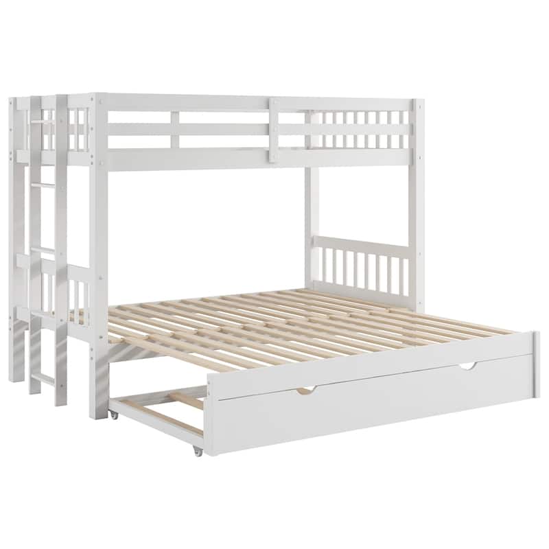 Twin over Pull-out Bunk Bed with Trundle
