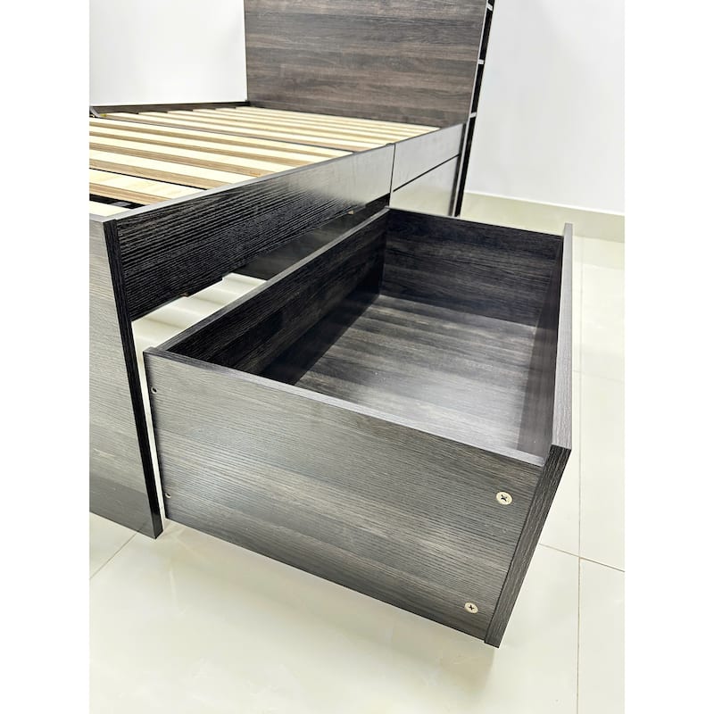 Robin Twin Storage Bed in Dark Gray