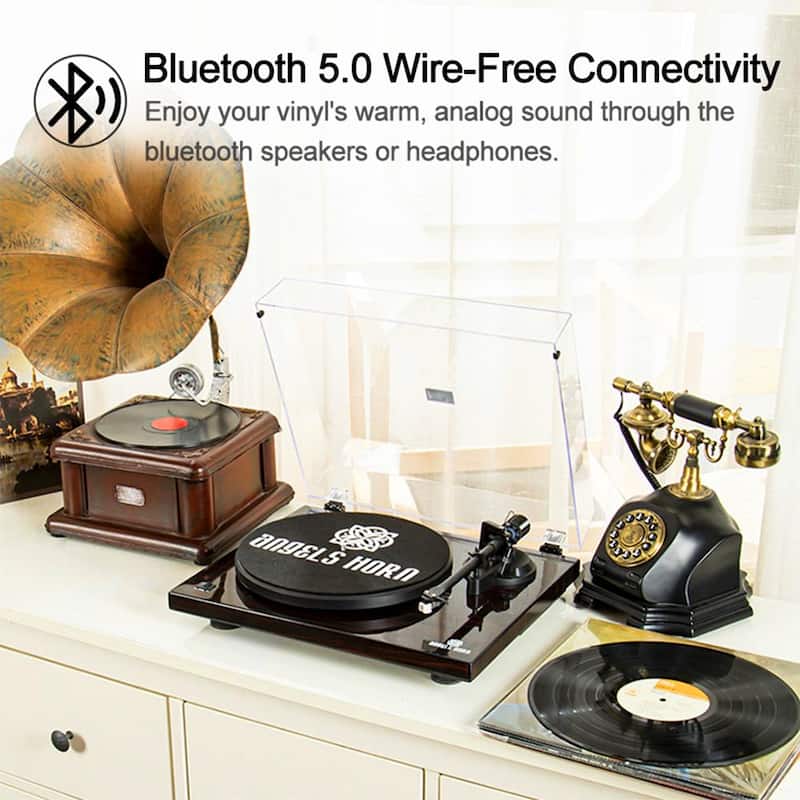 Classic Bluetooth Turntable Vinyl Record Player