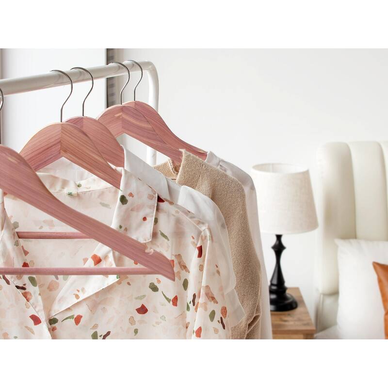 Cedar Wood Clothes Hanger, Wooden Coat Hangers for Shirts, Jackets, Pants, Suits, Sweaters