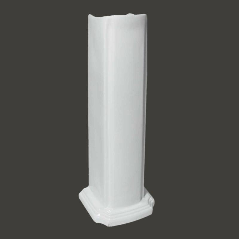 White Pedestal Sink Porcelain Leg Part 26.75" H Basin Leg Support Renovators Supply
