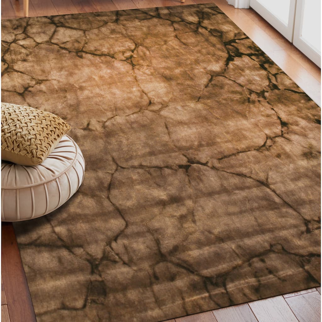 Black Contemporary Abstract Dip Dyed Area Rug