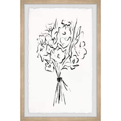 Hand-Tied Flowers Framed Wall Art, Floral Delight - A Blooming Accent for Your Living Space