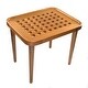 preview thumbnail 5 of 4, Solid Teak Grate End Table - 20" W x 18" H x 16" D
