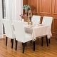 preview thumbnail 19 of 56, Subrtex 2 PCS Stretch Dining Chair Slipcover Textured Grain Cover Cream