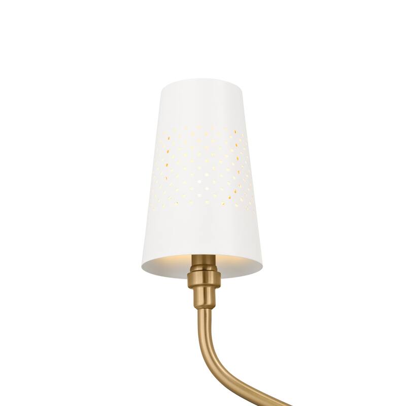 Kichler Lighting Adeena 36.5-in 8-Light Brushed Natural Brass Chandelier - 36.5