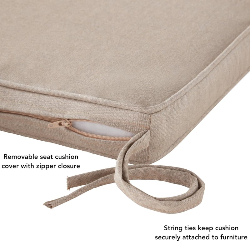 Sunbrella Indoor/ Outdoor 17-inch Square Corded Chair Pad (Set of 2)