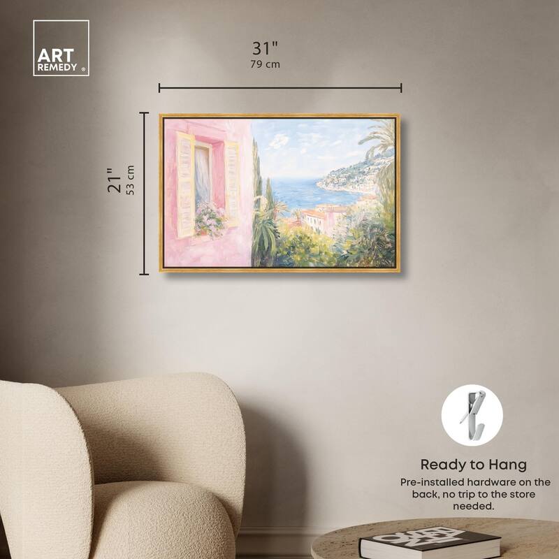 Mediterranean Pink Canvas by Art Remedy