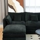 preview thumbnail 15 of 19, GDFStudio - Rei 144" U-Shaped Comfy Fluffy Chenille Modular Sofa with Movable Ottoman & Storage