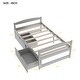 preview thumbnail 8 of 16, Exquisite and Simple Design Wood Platform Bed with Two Drawers, Space-saving,Safety Guaranteed, Grey