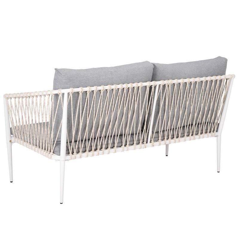 SEI Furniture Dante Rope Patio Loveseat