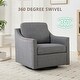 preview thumbnail 31 of 37, Linen Swivel Chairs, Club Accent Chairs, Soft Cushions
