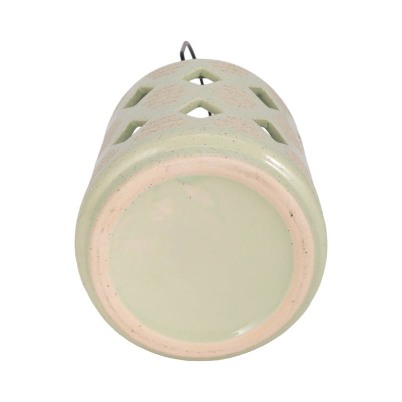 Ceramic Cut-Out Diamond Modern Lantern