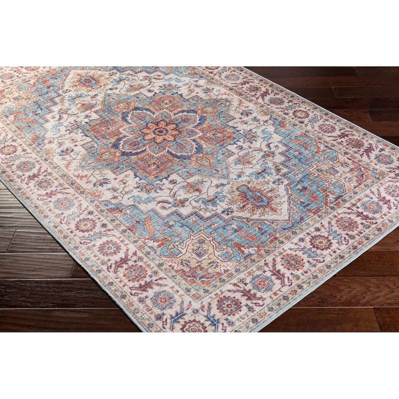 Livabliss Iris Traditional Medallion Area Rug