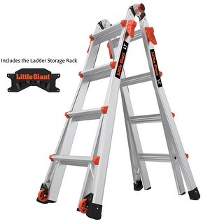 Ladder Triple Rack 15' Aluminum Multi-Use Ladder, Rack Included, Type 1A - 300 lbs. Rated ...