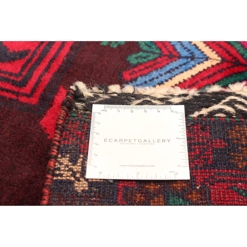 ECARPETGALLERY Hand-knotted Teimani Red Wool Rug - 3'8 x 6'7