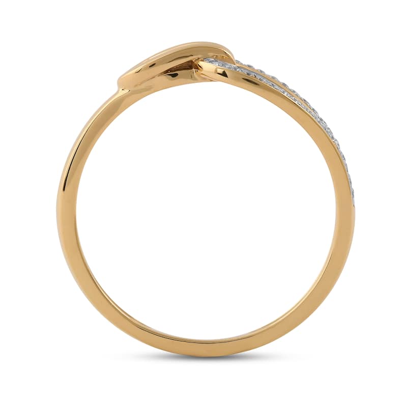 1/10ct TDW Diamond Fashion Ring in 10K Yellow Gold for Women