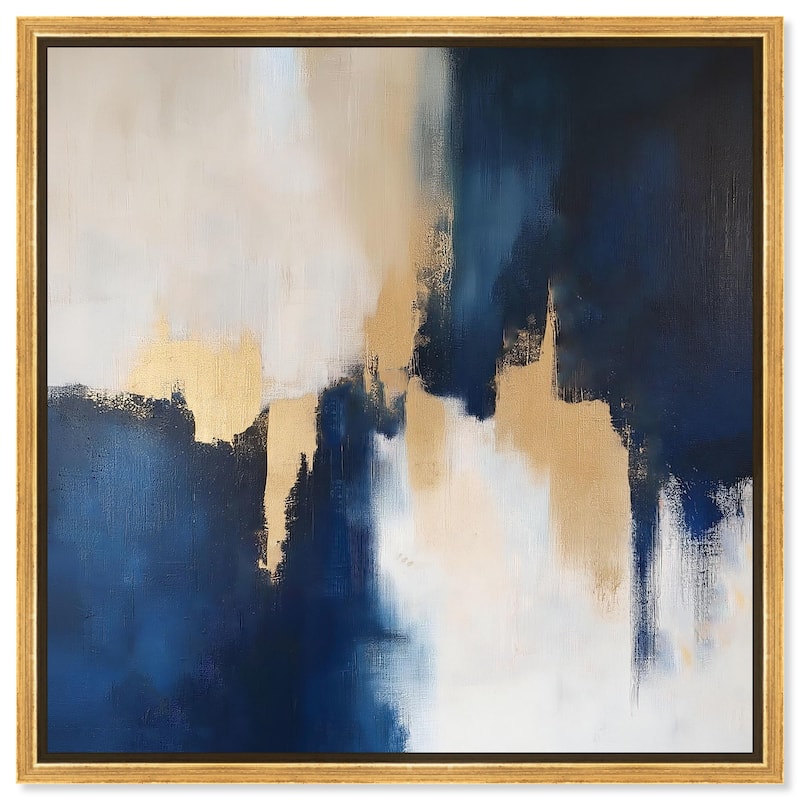 Indigo Aurelian Canvas by Art Remedy - 40" x 40" - Gold
