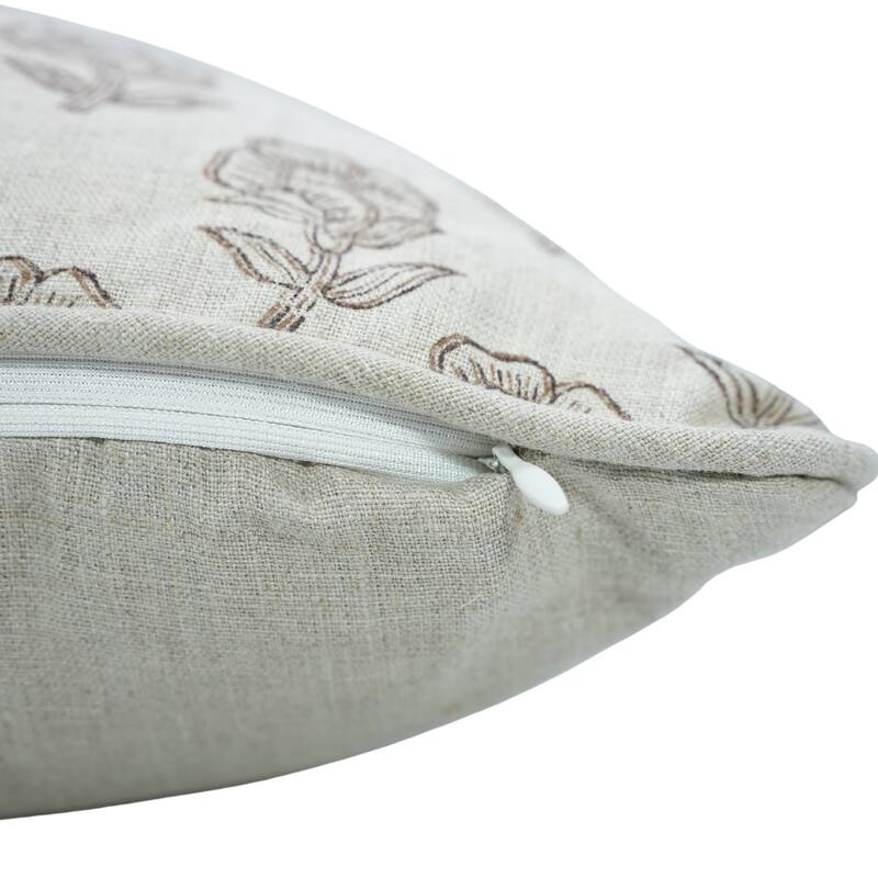 Fabdivine Pipine Fall Décor Farmhouse Hand Block Print Pillow Cover Sofa, Couch Cushion Case Linen