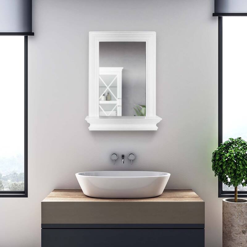 Teamson Home Stratford Removable Wall Mirror with Shelf