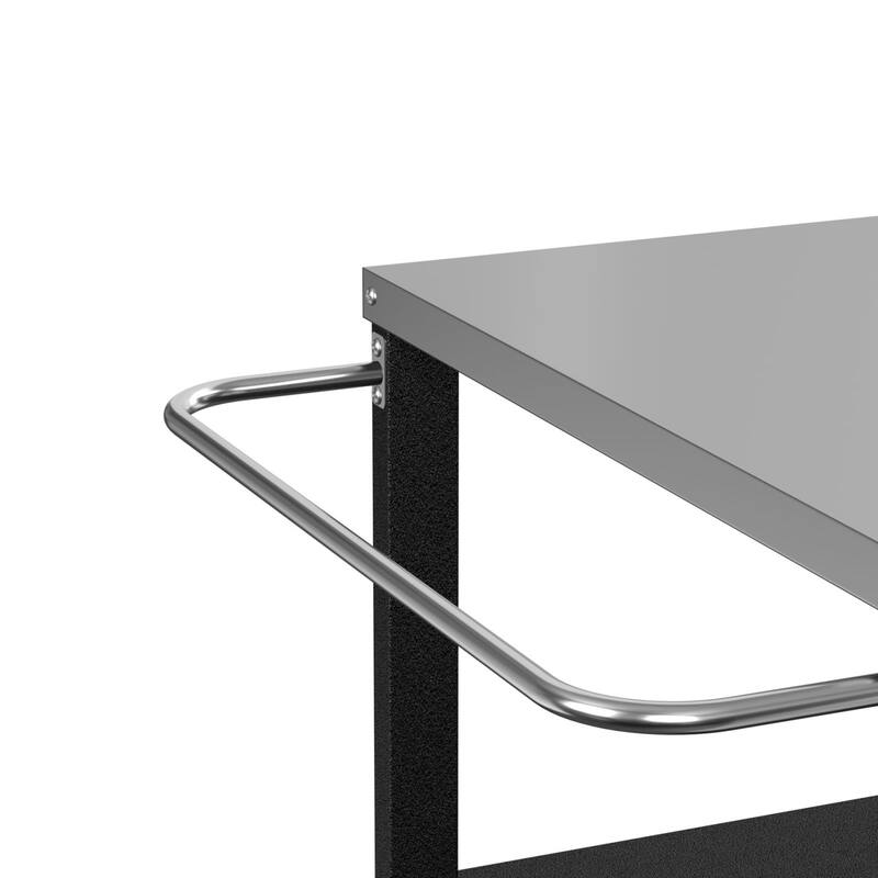 VEIKOUS Heavy Duty Stainless Steel Outdoor Grill Table, Rolling Cart with Table Top - 65''×23.62''×33.1''