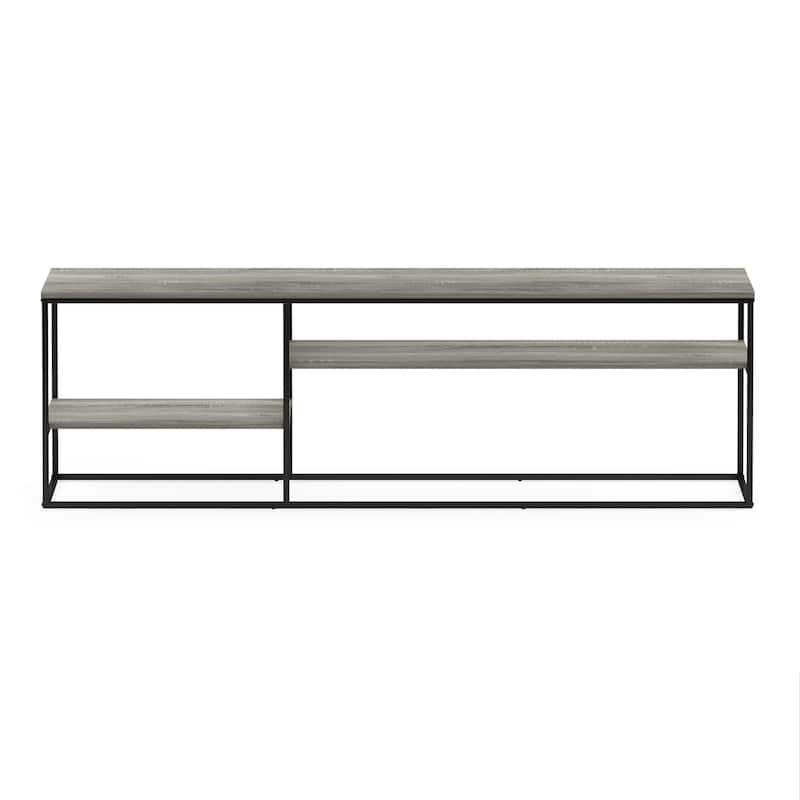 Furinno Moretti Modern Lifestyle TV Stand for TV up to 78 Inch, Columbia Walnut - French Oak Grey