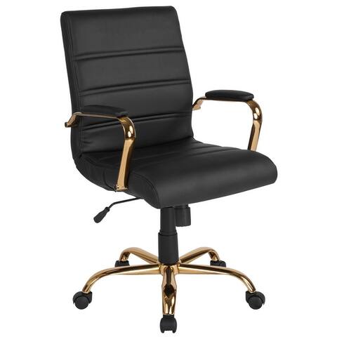 Mid-back LeatherSoft Executive Swivel Office Chair