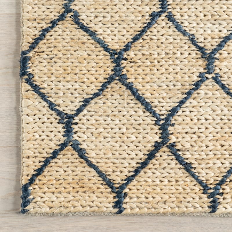 Home Conservatory Tiles Handwoven Jute Area Rug