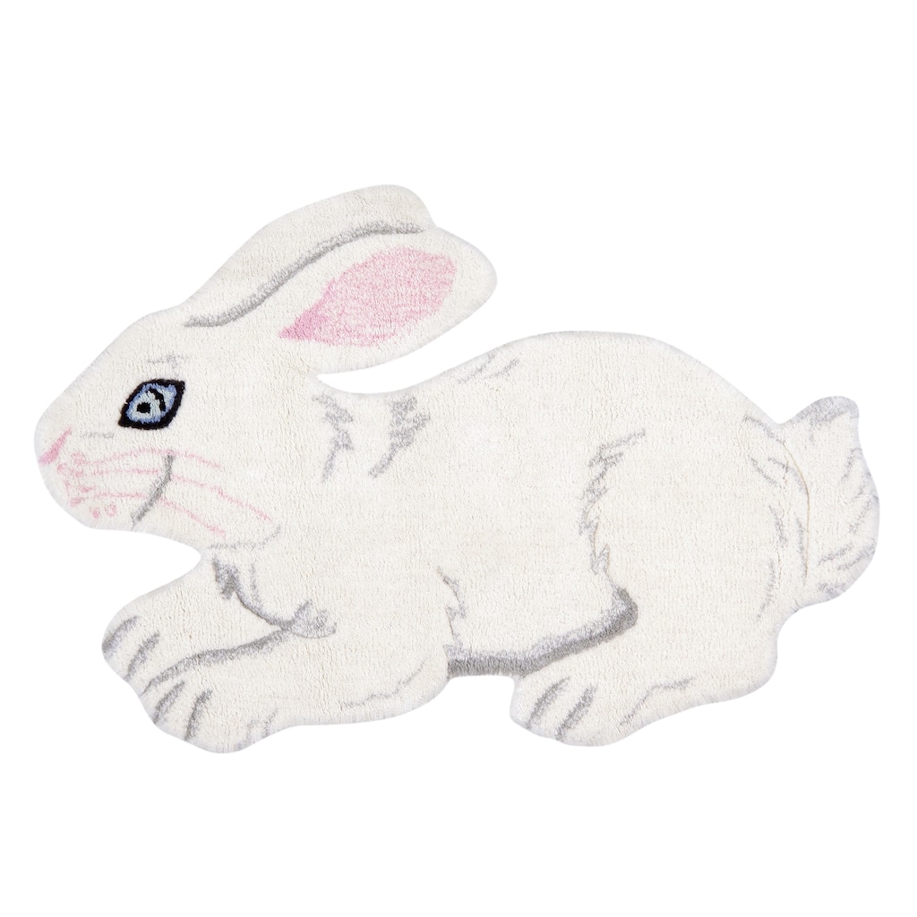 Pasargad Home Bunny Collection Hand-Tufted White Wool Area Rug - 2' 0'' X 3' 0''