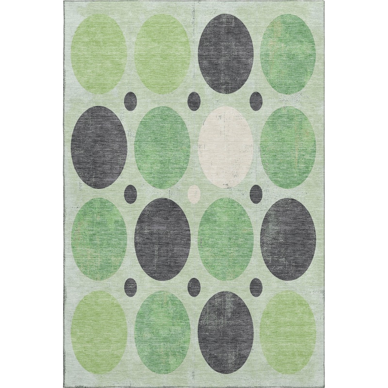 Premium Washable Super Soft Casual Circles Mayfield Rug
